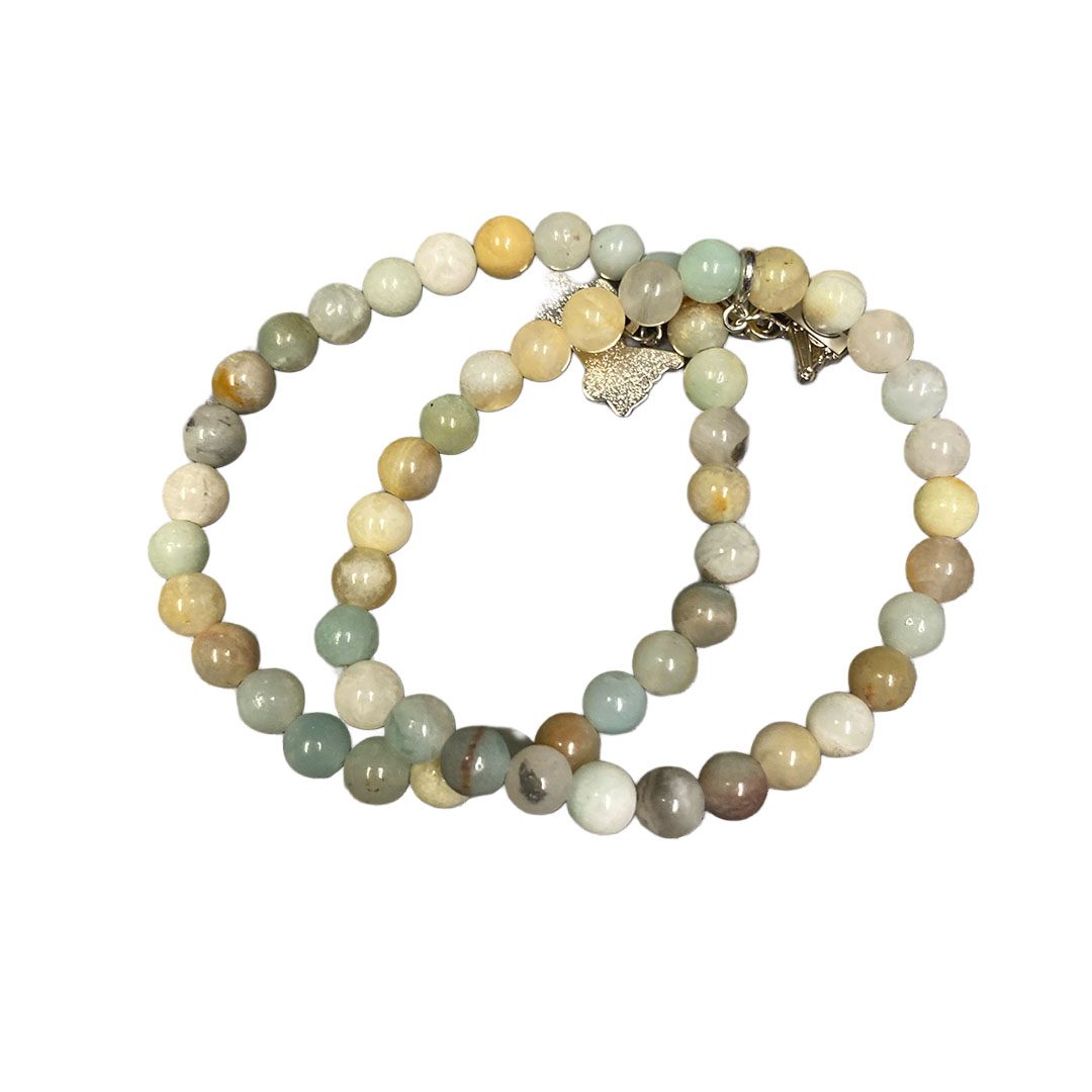 Gemstone Bracelet with Tow Truck Charm