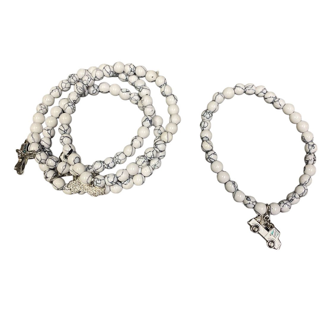 Gemstone Bracelet with Tow Truck Charm - Image 14
